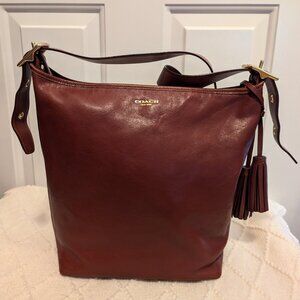 Coach Vintage Legacy Duffle Shoulder Bag 19889 Cognac Brown Leather